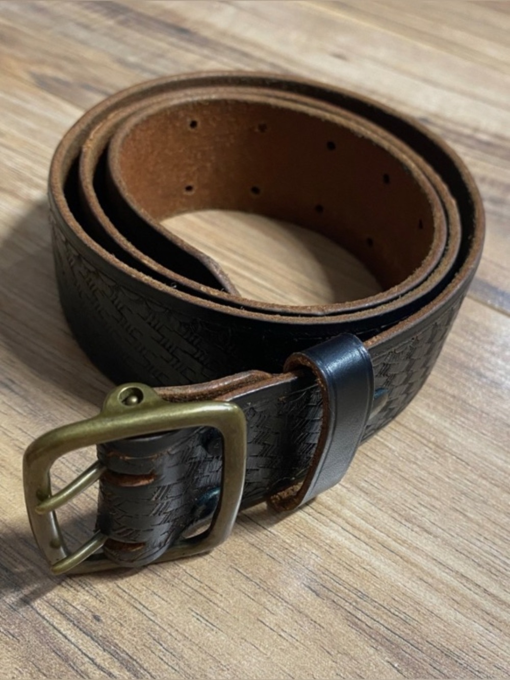 Mens Vintage Leather Double Ralph Lauren Belt